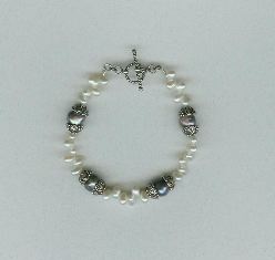top drilled pearls and silver