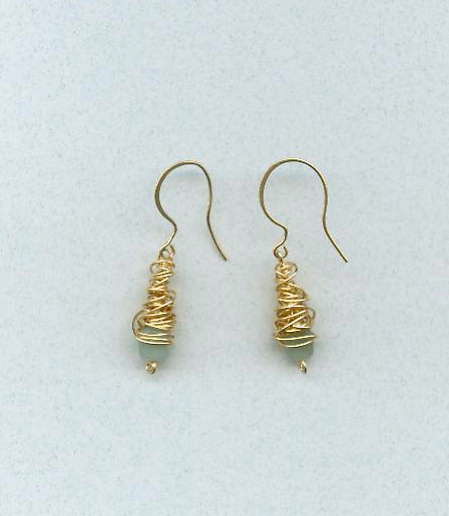 amazonite in gold filled wrap