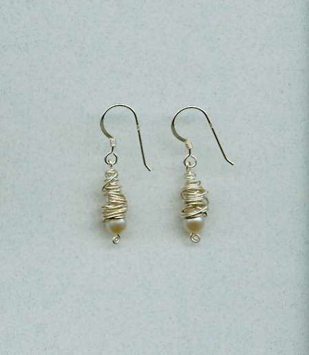 silver wrapped freshwater pearls