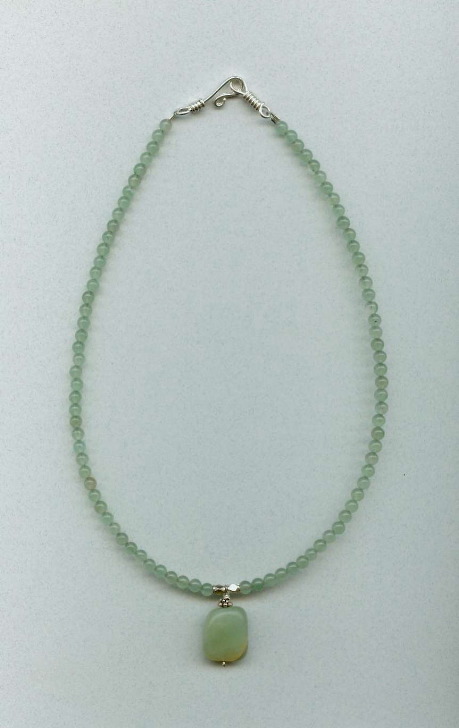 aventurine with amazonite pendant
