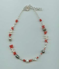 italian red coral, pearls and silver
