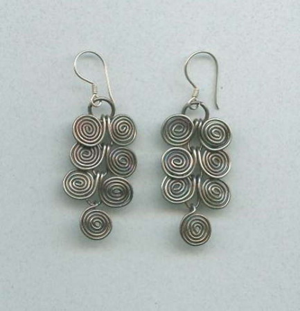 antiqued silver coils