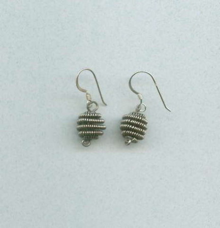 antiqued silver kuchi coils