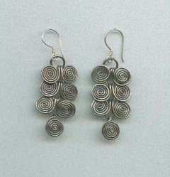 antiqued silver coils