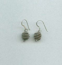 antiqued silver kuchi coils