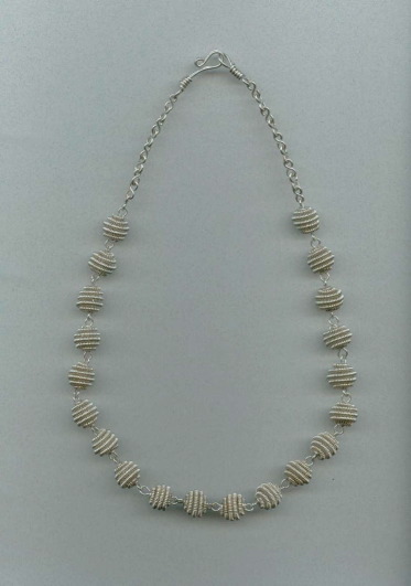 silver kuchi coil necklace