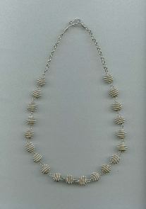 silver kuchi coil necklace